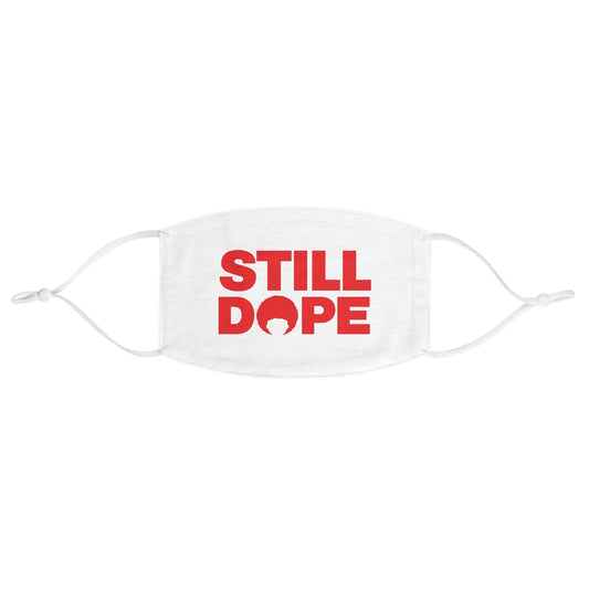 STILL DOPE Face Mask (White with Red Logo)
