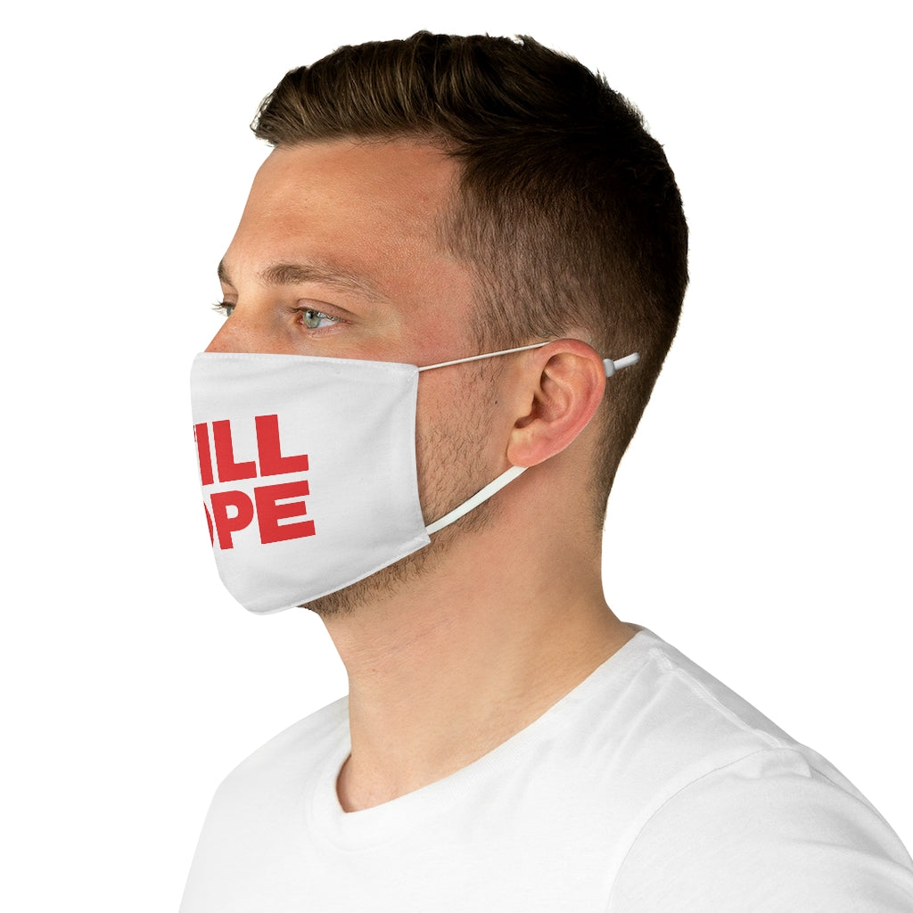 STILL DOPE Face Mask (White with Red Logo)